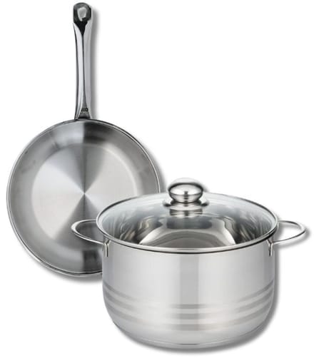 Set van 1 Koekenpan 24 cm en 1 braadpan 24 cm Elo Profi Brillant