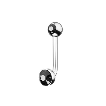 Piercing titanium zwart 1.6x11 - LMPiercings