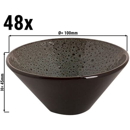 GGM Gastro (48 Stück) TURKEY - Schale - Ø 100mm - 100ml - Braun / blau