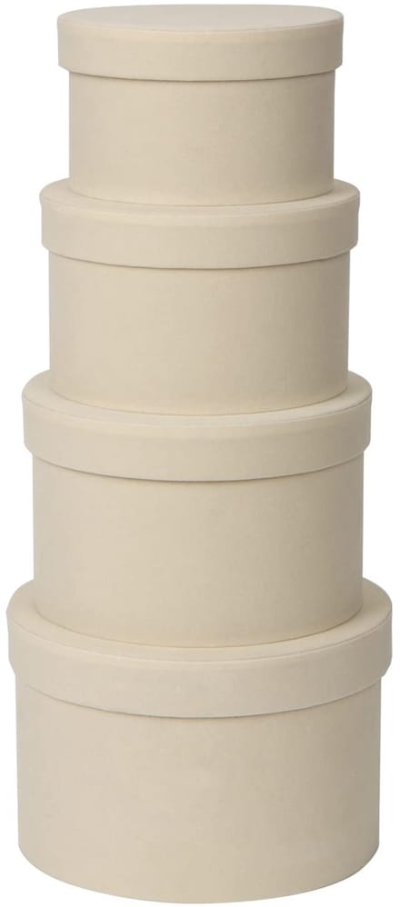 Cadeaudoos van fluweel met deksel, taartdoos, geschenkdoos, karton, kartonnen dozen, opbergdozen, sieradendoos, verjaardagscadeaudoos, moederdagcadeau, 4 stuks, wit