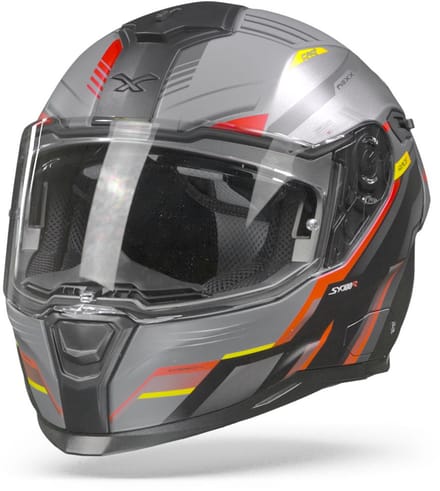Nexx SX.100R Gridline Grey Red Matt XL