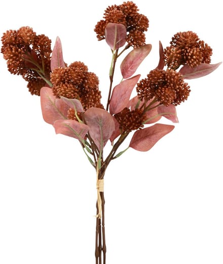 Fat Hen Rode Sedum Muurpeper Kunstbloemen 41cm 3st