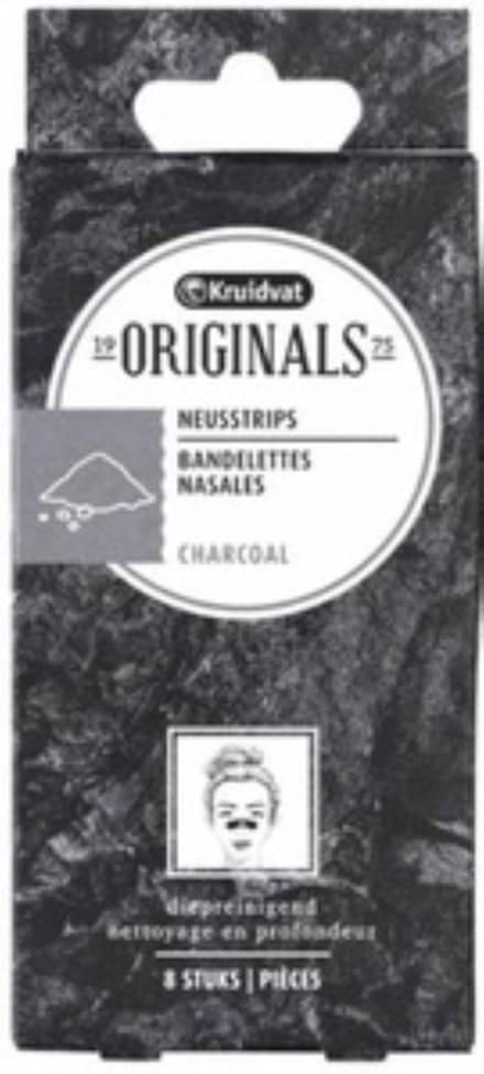 Originals - charcoal neusstrips - 8 strips - diepreinigend - houtskool
