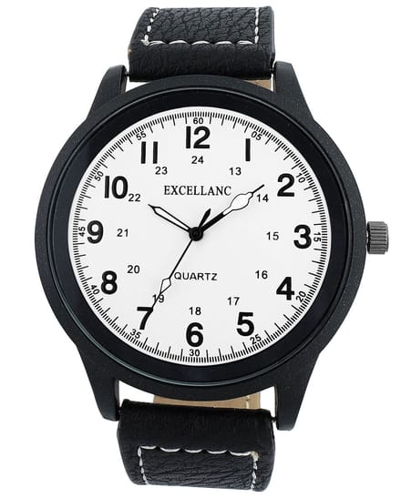 EXCELLANC Herenhorloge imitatieleer Mineralglas