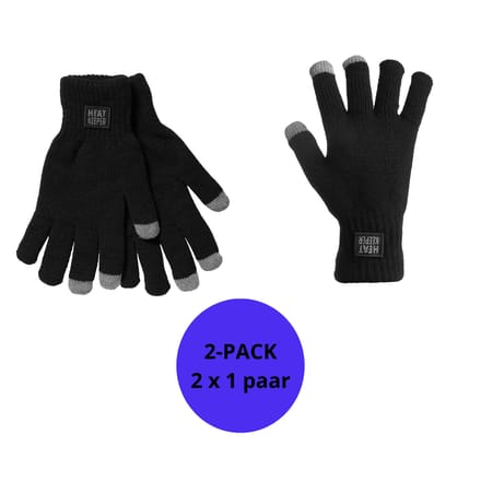 Wehkamp - Thermo handschoenen - I-touch - Zwart - 2-Paar - S/M