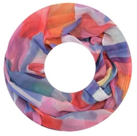 Dunne Colsjaal - Print - (32824#) - Roze