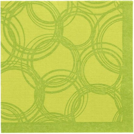 50 Servetten ROYAL Collection 1/4 vouw 40 cm x 40 cm lime Bubbles