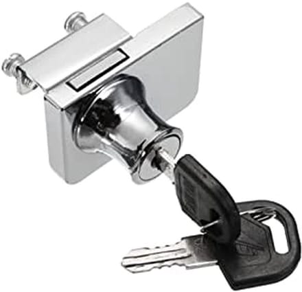 Allecto - Verstelbare Chrome Gehard Glazen Kastslot met 2 Sleutels