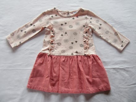 noukie's , jurk, kleedje , lange mouw , rose , 4 jaar 104
