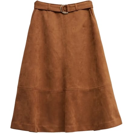 Vrouwen suède look rok Salsa Jeans Midi