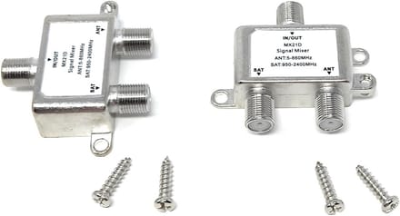 2-Weg TV/SAT Satelliet Signaal Splitter Adapter voor Combineren en Splitsen