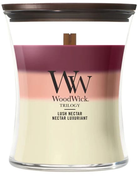 WoodWick Hourglass - Trilogy Lush Nectar - Medium Geurkaars - 60 branduren