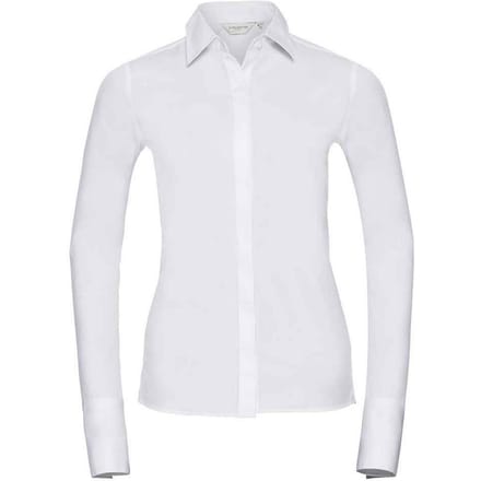 Russell Collection Dames/Dames Ultimate Stretch Formeel Overhemd (Wit)