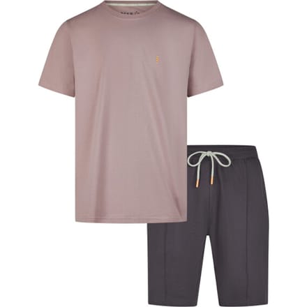 Phil & Co Heren Shortama Korte Pyjama Set Lila Twister - Maat XXL