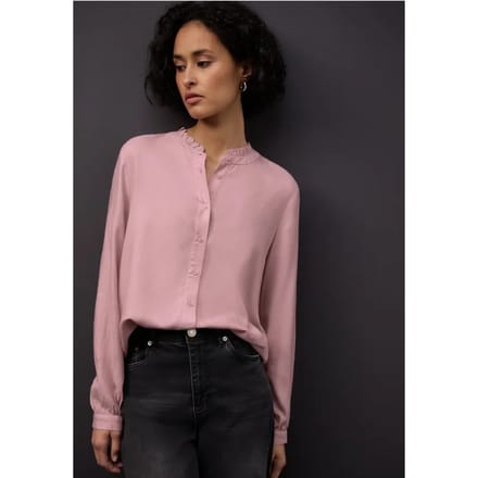 Gemêleerde blouse met ruches