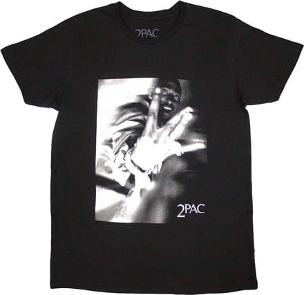 Tupac - Fingers Heren T-shirt - L - Zwart