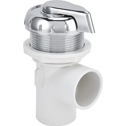 Convertisseur à Trou Unique pour Sortie de Piscine Spa, Baignoire de Massage, Diverteur d'Eau de Spa white