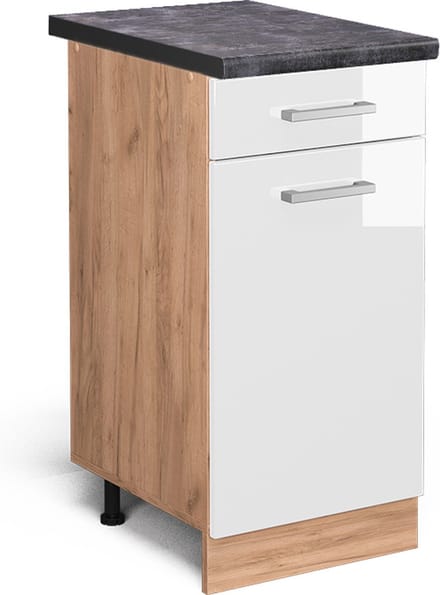 Vicco R-Line Keukenonderkast – 40 cm, WB Antraciet Wit Hoogglans