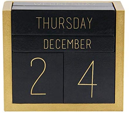 Houten eeuwigdurende kalender - dagelijkse blok kalender voor kantoor en bureau