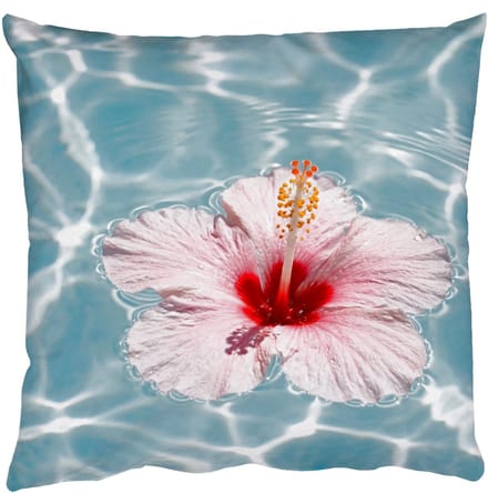 Sierkussens - Kussentjes Woonkamer - 60x60 cm - Hibiscus - Water - Roze
