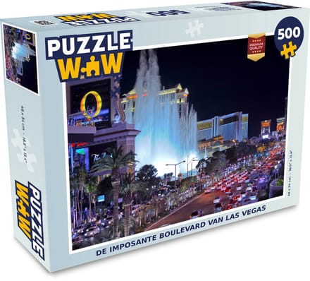 Puzzel De imposante boulevard van Las Vegas - Legpuzzel - Puzzel 500 stukjes