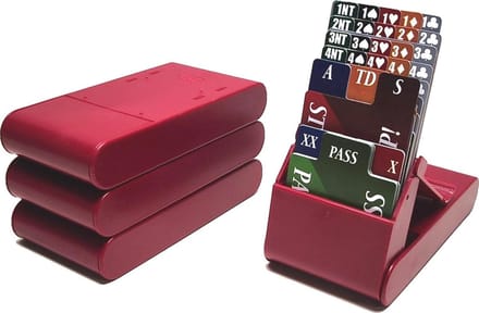 HOT Games Bridge Bieding-Box-Set - Inklapbaar voor bridgeavonden - 4 stuks