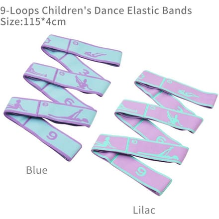 1/2 Pièces Sangle d'étirement pour danse d'enfants Bande élastique pour gymnastique Ballet Étirement Résistance Multi-boucles Entraînement