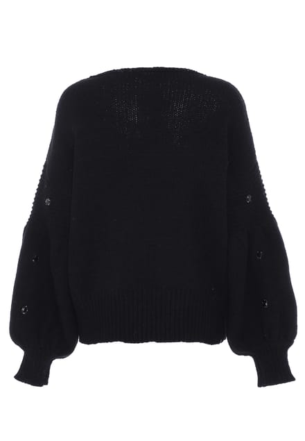 Faina Trui met strass steentjes Dames zwart