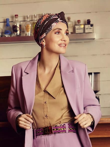 beatrice turban with ribbons - christine headwear