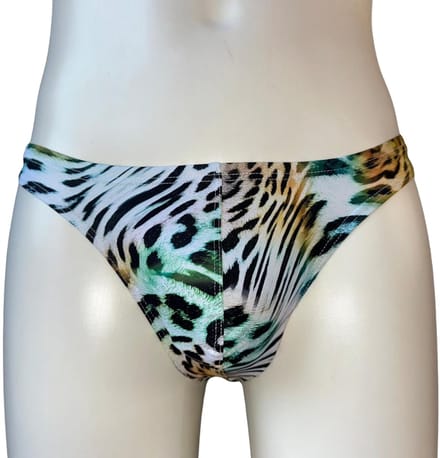LekkerStout Heren String Luipaardprint - Multicolor - Sexy Mannen Ondergoed - Maat L | ( LS193)