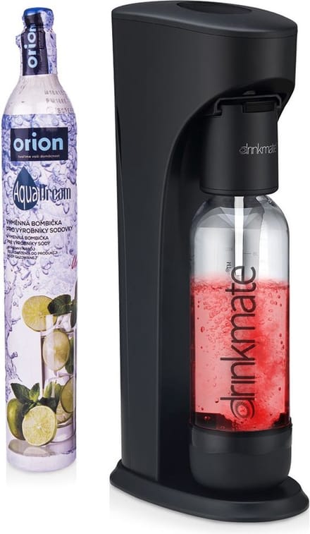 Sodamaker Zwart met Co2 Cilinder AQUADREAM - Bruiswatertoestel - Bruiswatermachine - Soda - Bruiswater Maker