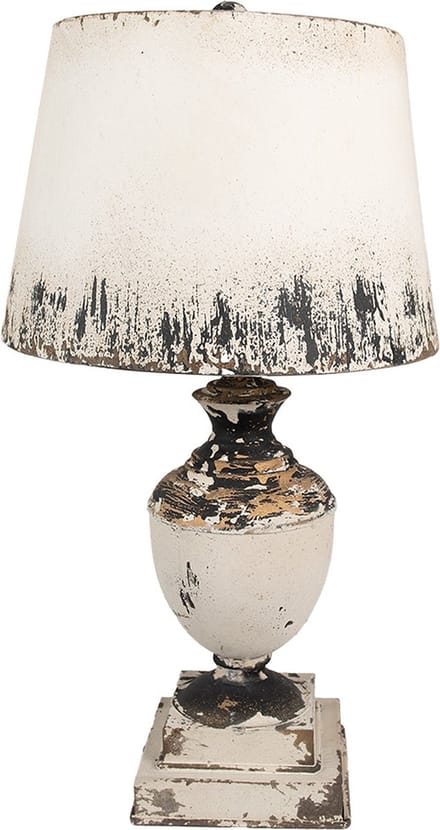 Clayre & Eef Tafellamp Ø 32x60 cm Beige Hout
