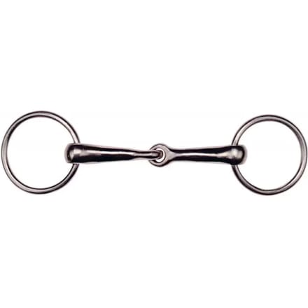 Mors 2 anneaux en acier nickelé pour cheval Feeling Mors