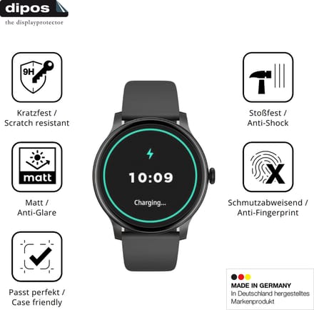 dipos – 2x Matte Pantserfolie geschikt voor AcclaFit D2 1.38 Zoll | 9H Screenprotector