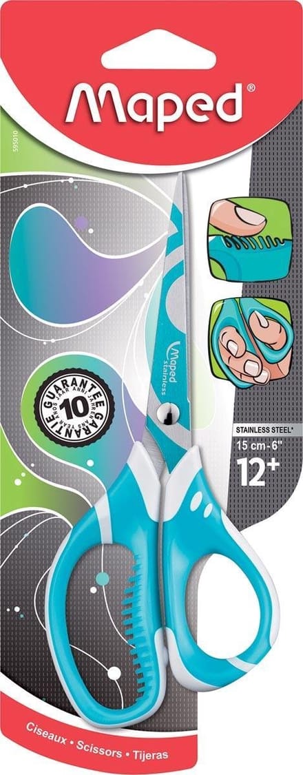 Zenoa Fit schaar 15 cm - asymmetrisch - assorti kleuren
