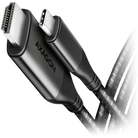 AXAGON RVC-HI2MC USB-C-kabel HDMI / USB-C Aansluitkabel HDMI-A-bus 1.8 m Zwart