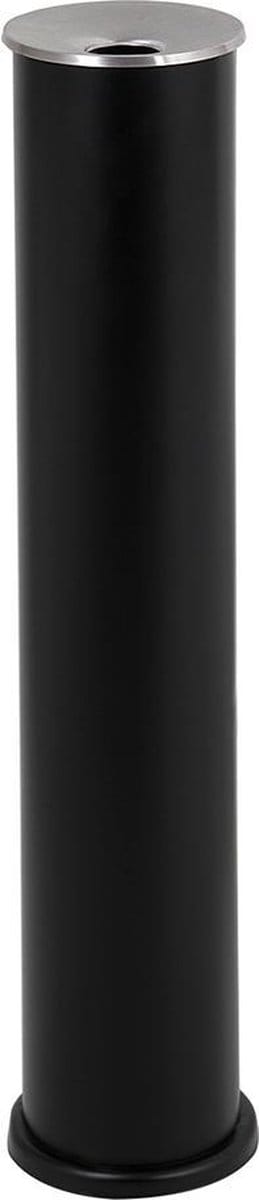 Rookpaal - Rond - Staand - 64 x 12,5 cm - Zwart geborsteld RVS