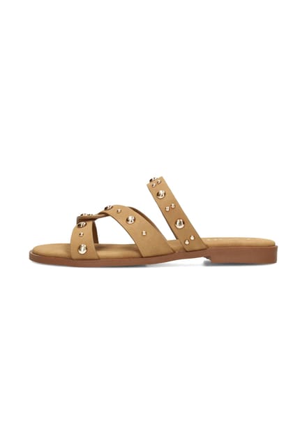 POSH by Poelman LINDE Dames Slippers - Bruin