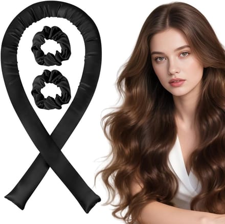 Set van 3 Heatless Curlers voor Volumineuze Krullen, Satijnen Haarrollers voor Lang en Middellang Haar