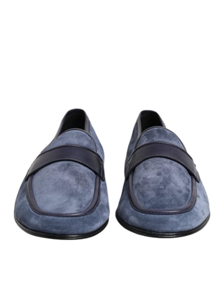 Dolce & Gabbana Blauw Suède Lederen Instapschoenen Moccasins