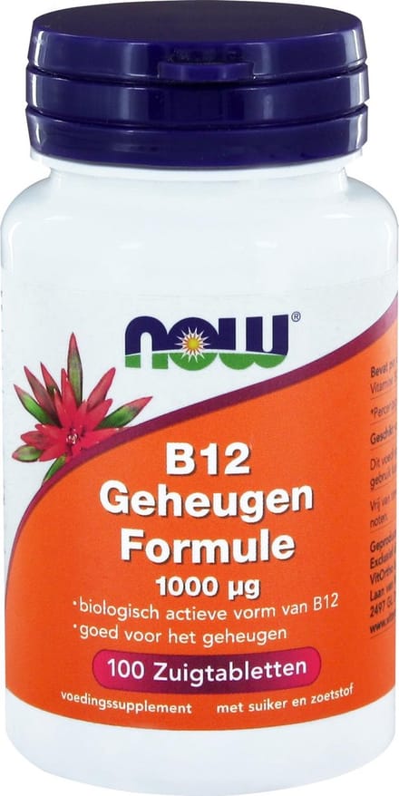 Now Foods - Vitamine B-12 Geheugen Formule 1000 µg - 100 Zuigtabletten