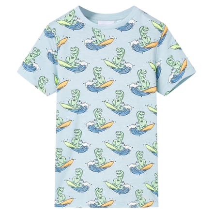 vidaXL - Kinderpyjama - met - korte - mouwen - 116 - lichtblauw