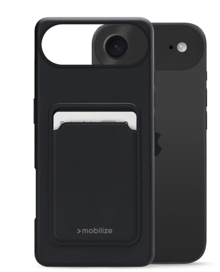 Mobilize Rubber Gelly Card Case - Geschikt voor Apple iPhone Air - Matt Black