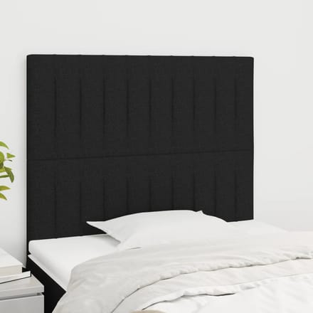 vidaXL - Hoofdbord - zwart - 90x5x118/128 - cm - stof