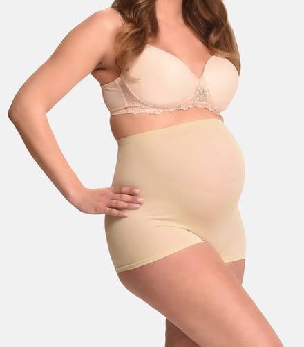 Seamless Zwangerschaps BOXERSHORTS met shapewear effect (beige XL/XXL