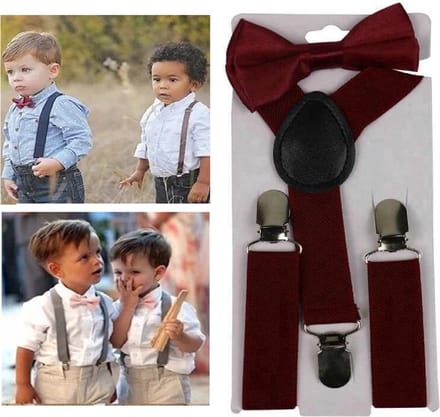 Bretels Vlinderstrik Kind - 1 t/m 5 jaar - Jongens Bretels - Bordeaux Rood