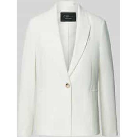Getailleerde lange blazer met viscose