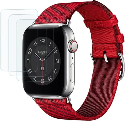 Eko, Screenprotector geschikt voor Apple Watch 41mm - [3 Stuks] Tempered Glass & Anti-Scratch, Transparant