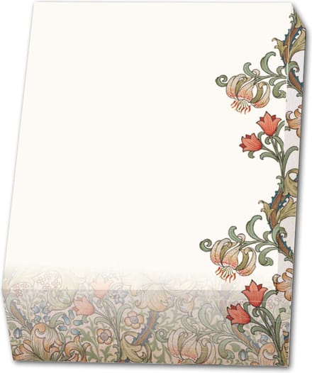Bekking & Blitz - Memoblok - Memo blocnote - Notitieblok - Kunst – Art Deco - William Morris - Kasteel De Haar Haarzuilens