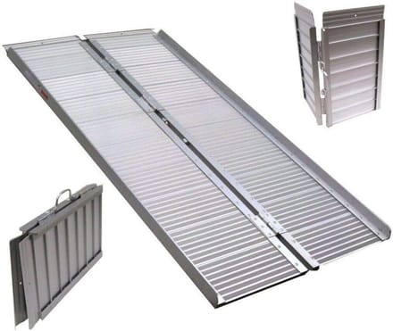 Inklapbare rolstoelhelling van aluminium - 120 cm - 270 kg